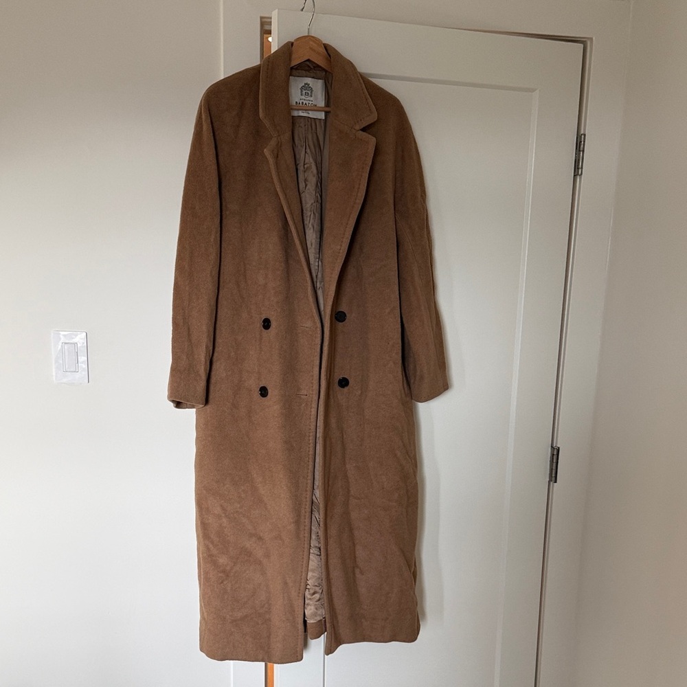 Babaton The Slouch Coat Elegant Brown Double-Breasted Women's Coat Size 3